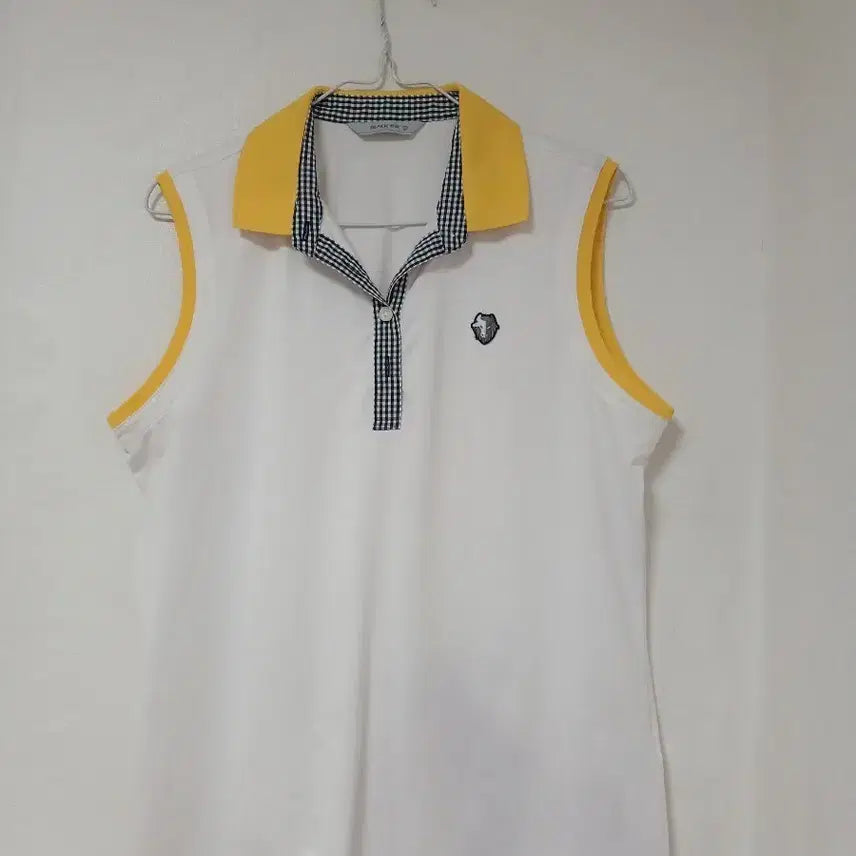 [BUNJANG] Black Yak Women's Sleeveless Collar T-Shirt White Size 100 / 블랙야크 민소매 카라티 화이트 100