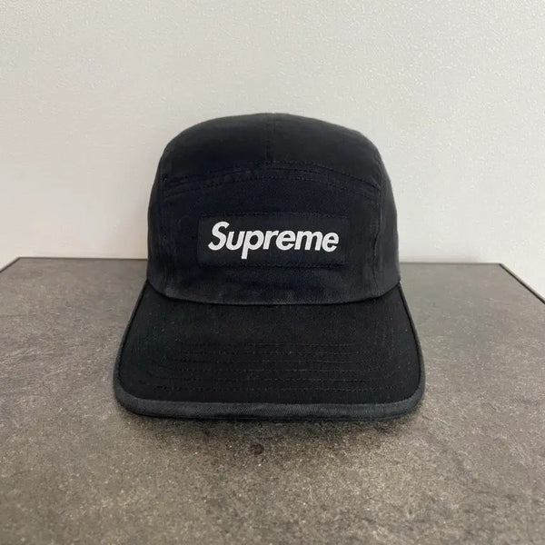 [BUNJANG] Supreme Box Logo Washed Black Camp Cap Hat / (OS) 슈프림 박스로고 캠프캡 모자 워시드 블랙