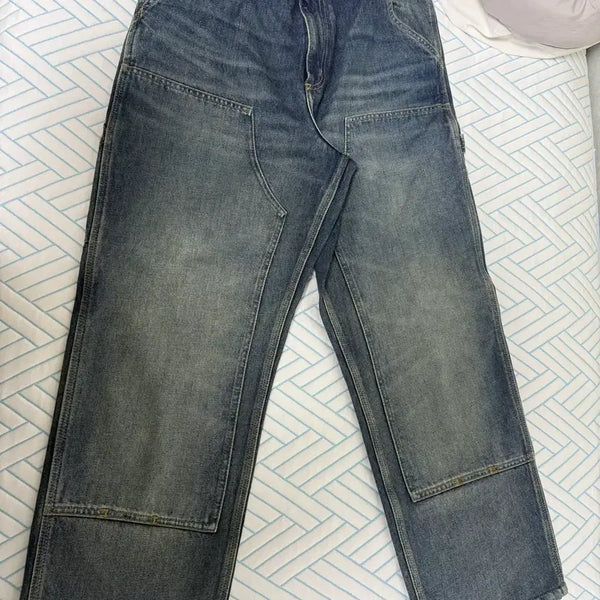 [BUNJANG] Carhartt WIP Smith Denim Double Knee Pants, Blue, Used Wash, Size 31x32 / 칼하트 WIP 스미스 데님 더블 니 팬츠 블루 원 유즈드 워시31x32
