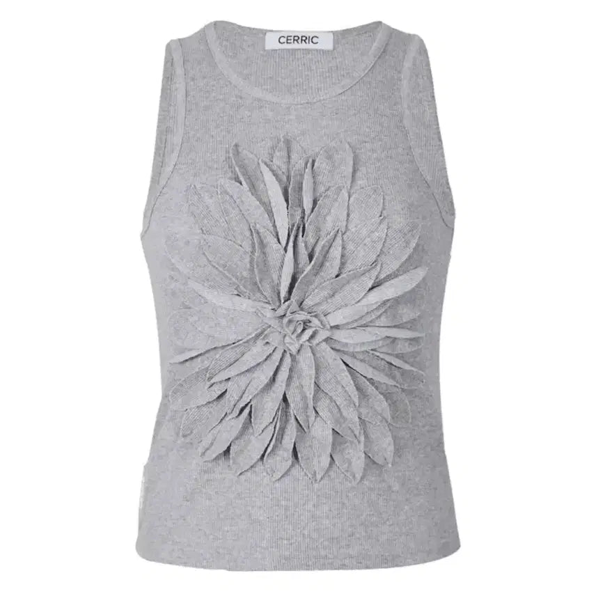 [BUNJANG] Sseric Flower Sleeveless Top / 세릭 플라워 나시