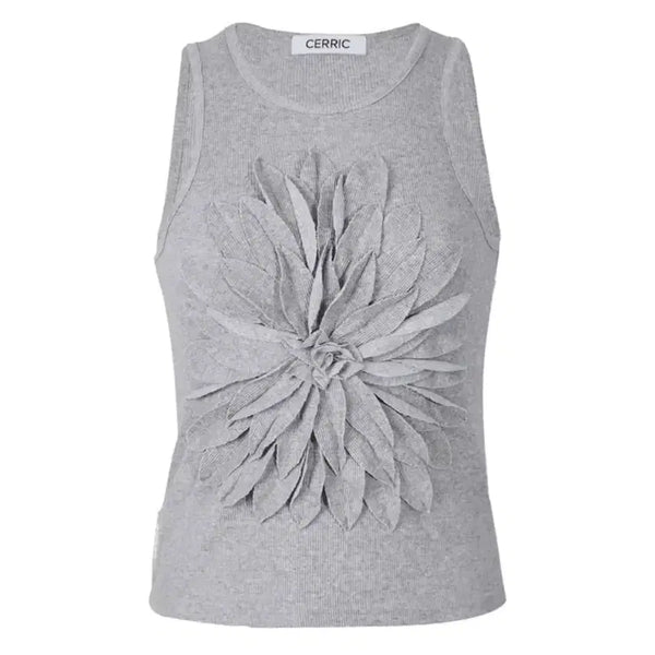 [BUNJANG] Sseric Flower Sleeveless Top / 세릭 플라워 나시