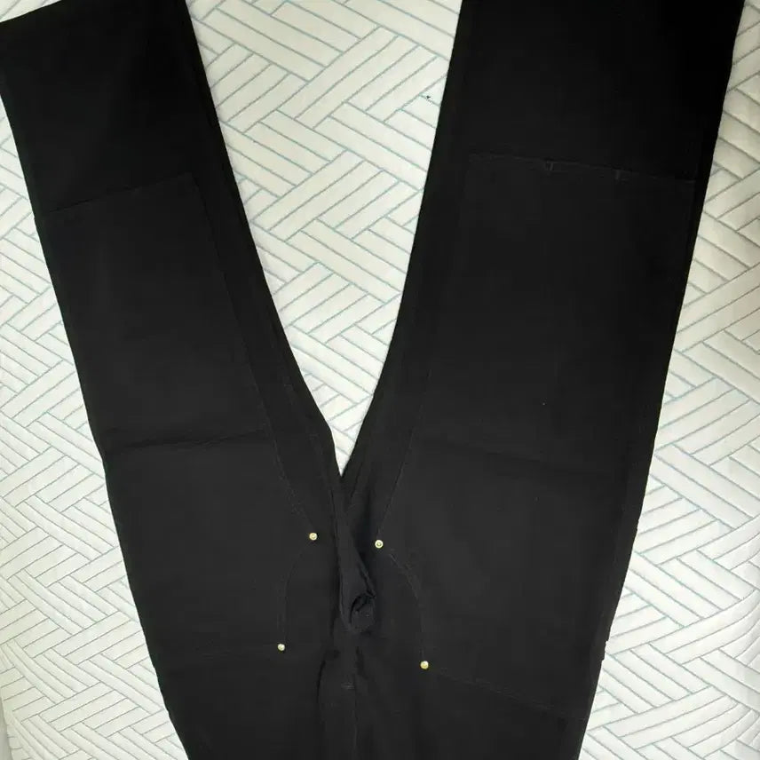 [BUNJANG] Carhartt WIP Double Knee Pants Dearborn Black Rinsed 30x32 / 칼하트 윕wip 더블 니 팬츠 디어본 블랙 린스드30x32