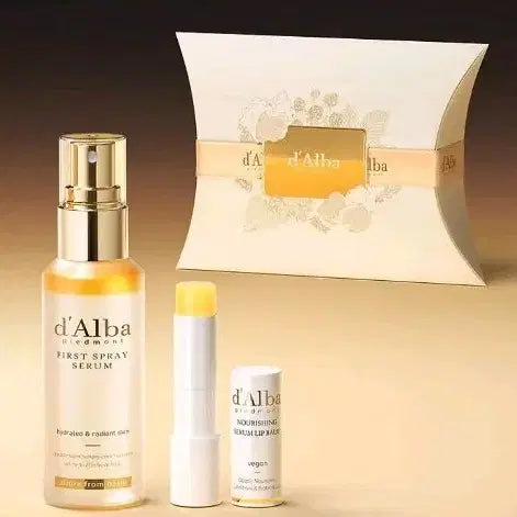 [BUNJANG] D'Alba Original Vegan Mist Serum & Lip Balm Set / (새상품) 달바 오리지널 비건 미스트 세럼 & 립밤 세트