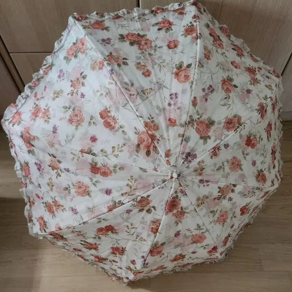 [BUNJANG] Vintage Floral Pattern Sun Umbrella / 양산