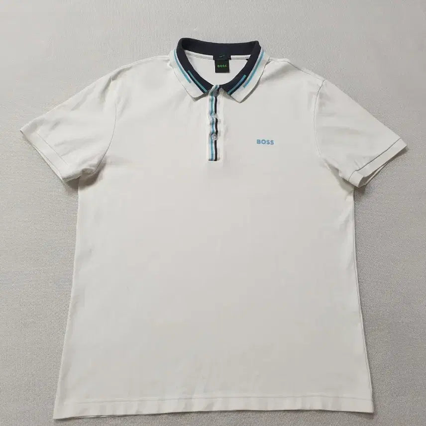 [BUNJANG] Hugo Boss Men's White Short Sleeve Polo Shirt Size 100 / BOSS 휴고보스 반팔 카라티 화이트 100