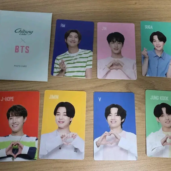 [BUNJANG] BTS Chilsung Cider Plastic Photocard Set (7 types) / 방탄소년단 BTS 칠성사이다 플라스틱 포토카드 7종 세트