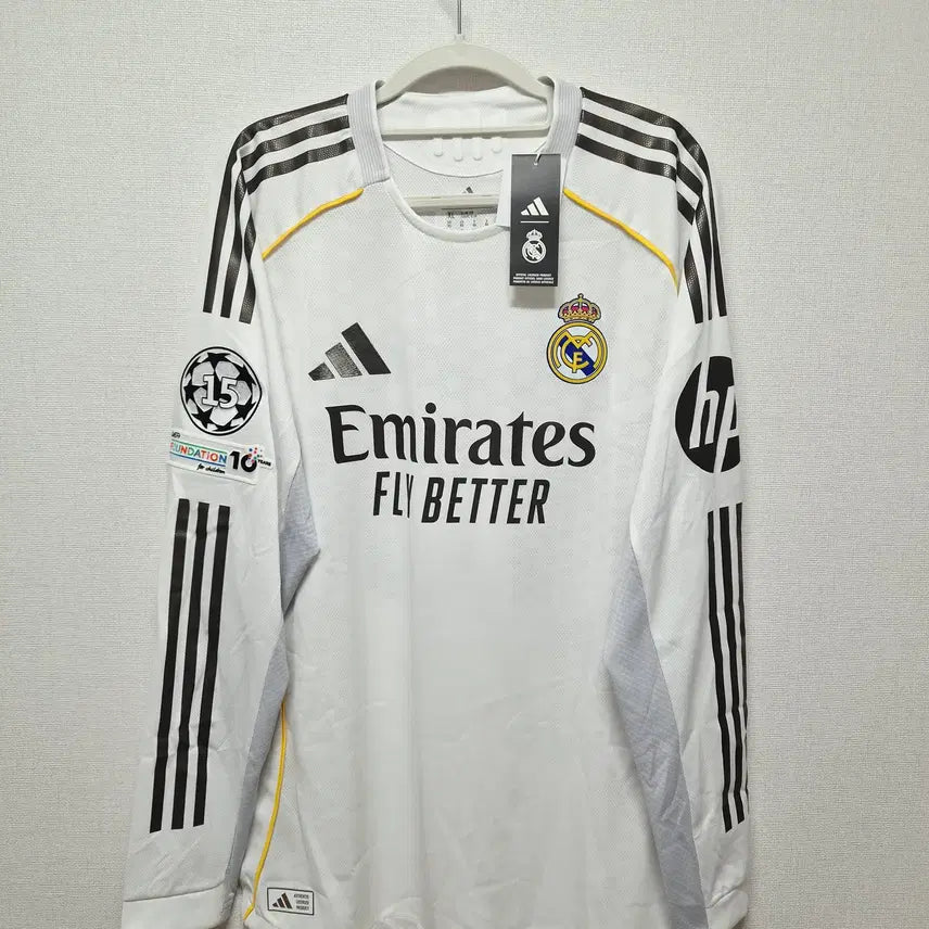 [BUNJANG] Real Madrid 25-26 Home Authentic Long Sleeve Mbappé Authentic Jersey / (새상품) 25-26 레알 마드리드 홈 어센틱 긴팔 음바페 정품 유니폼