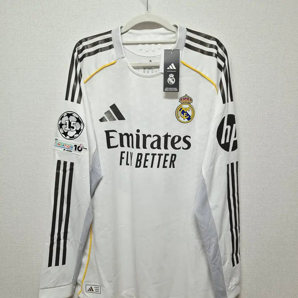 [BUNJANG] Real Madrid 25-26 Home Authentic Long Sleeve Mbappé Authentic Jersey / (새상품) 25-26 레알 마드리드 홈 어센틱 긴팔 음바페 정품 유니폼