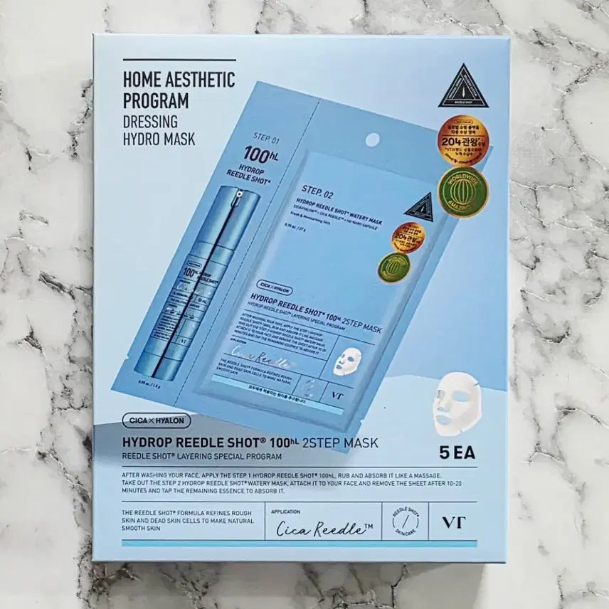 [BUNJANG] VT Cosmetics Hydro-Riddle Shot 100hL 2-Step Mask (5 Sheets, Sealed) / (미개봉 5매) VT 하이드롭 리들샷 100hL 2스텝 마스크 브이티