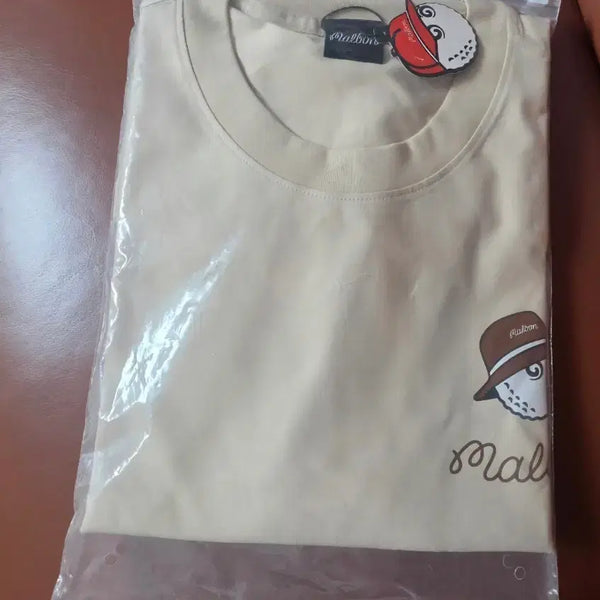 [BUNJANG] Malbon Golf Short Sleeve T-Shirt Beige / 말본 골프 반팔 티셔츠 베이지