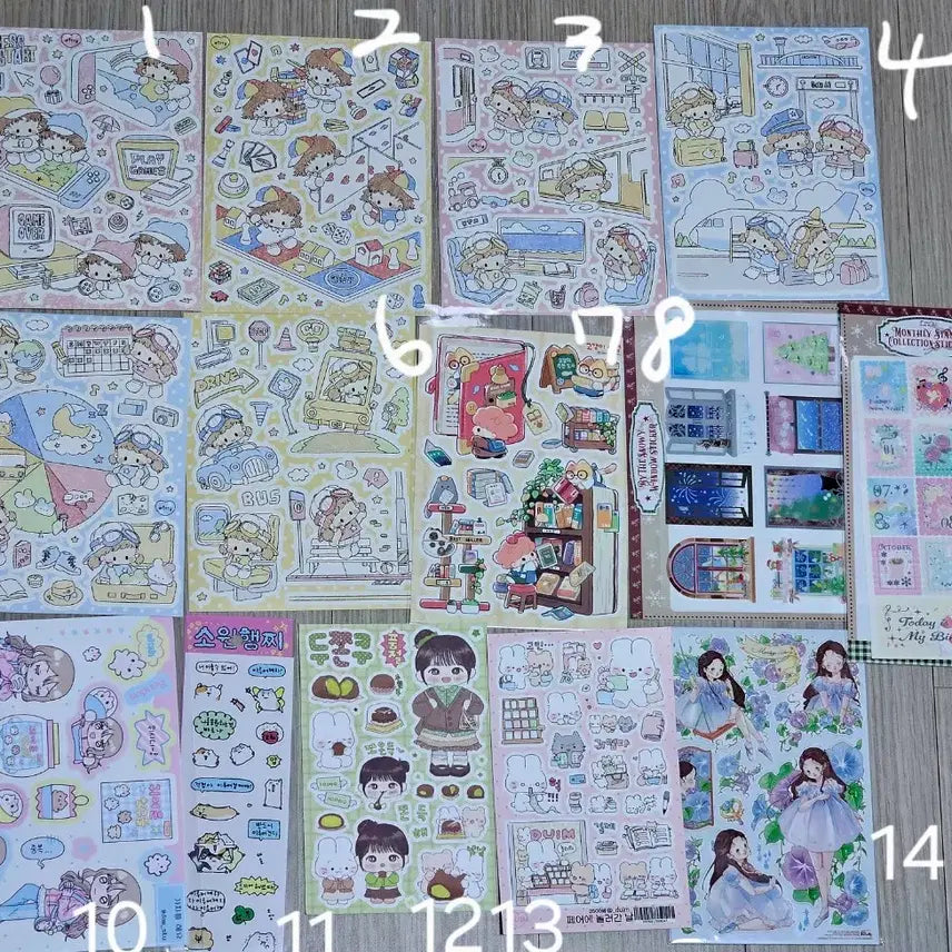 [BUNJANG] Various Artists Decorative Stickers (Deco Stickers) / [스티커 판매] 단추네재봉소, 데코네버다이, 듀임 등