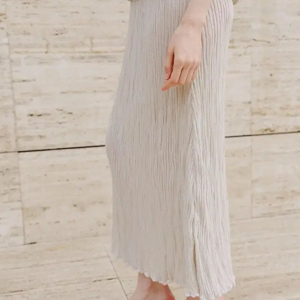 [BUNJANG] TheCashmere 26FW Between Wool Blend Banding Long Knit Skirt / 더캐시미어 26fw비트윈 울 블렌드 밴딩 롱 니트 스커트