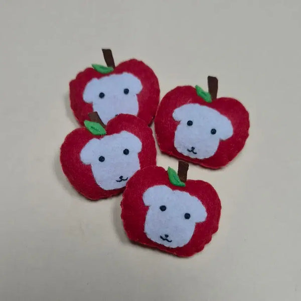 [BUNJANG] Handmade Apple Ganadi Felt Doll Keychain / 사과 가나디 펠트인형 키링