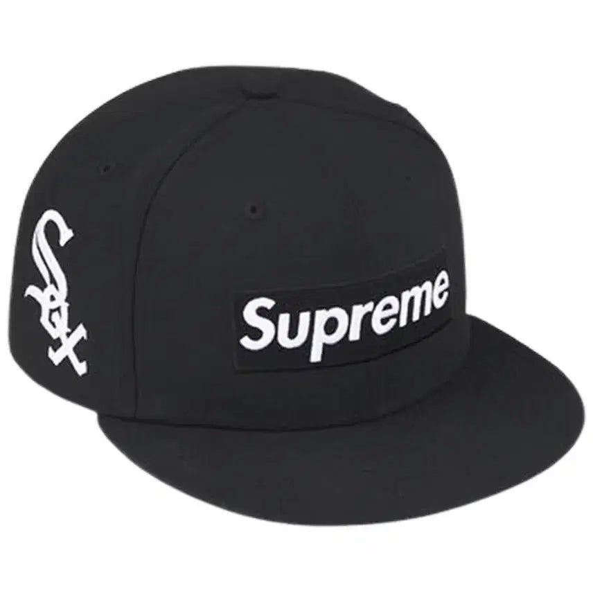 [BUNJANG] Supreme MLB New Era Chicago Fitted Cap Black 7 1/2 (59.6cm) / 슈프림 MLB 뉴에라 블랙 시카고 712(59.6cm) 구매