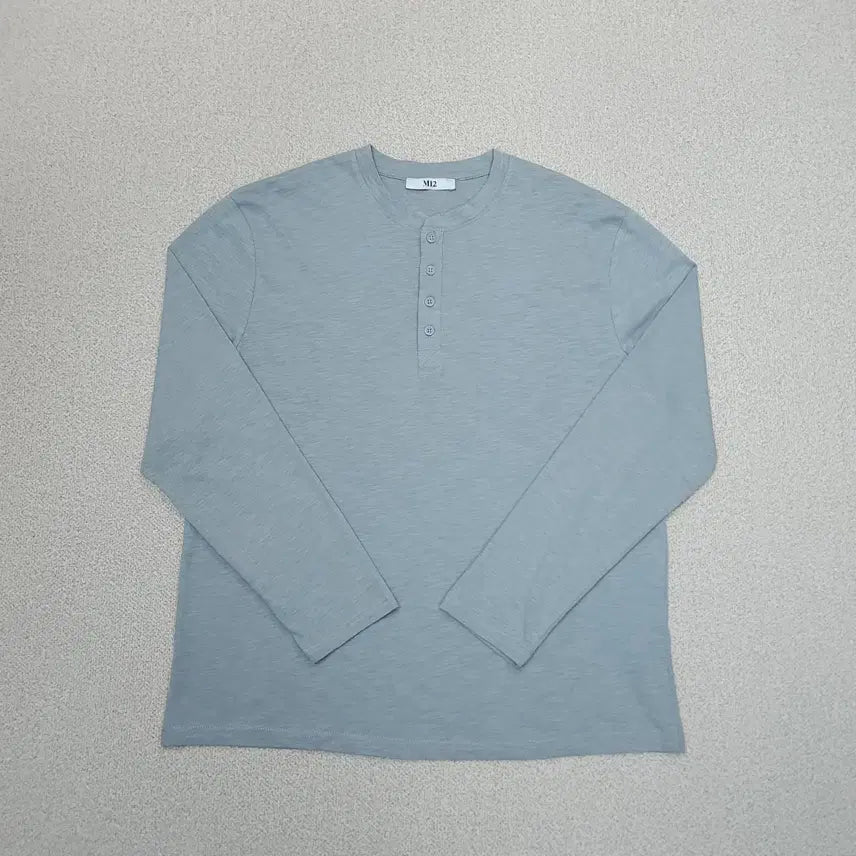 [BUNJANG] M12 Men's Henley Neck Long Sleeve T-Shirt / (105)M12 남자 헨리넥 긴팔 티셔츠 롱슬리브 봄 가을 W4267