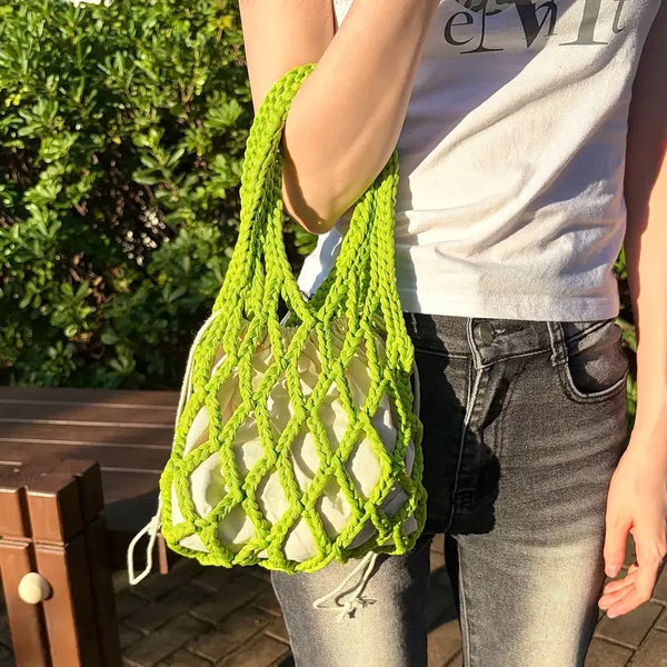 [BUNJANG] T-shirt Yarn Knit Net Bag Y2K Style / 티셔츠얀 뜨개 네트백 여름 가방  y2k