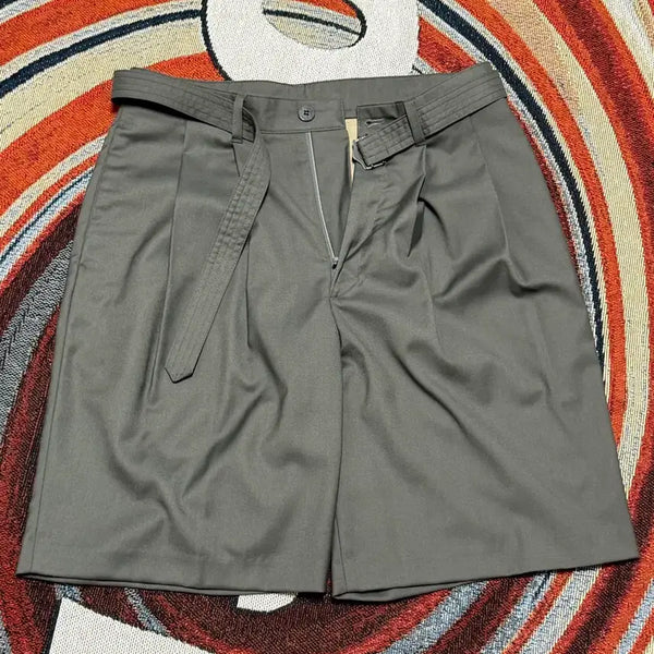 [BUNJANG] Another Office Hemingway Belted Shorts Olive Grey Size 1 / 어나더오피스 헤밍웨이 벨티드 쇼츠 올리브 그레이 1사이즈