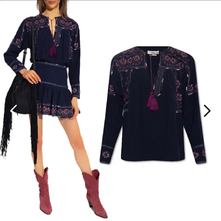 [BUNJANG] Isabel Marant TREYA Ethnic Blouse - Size 38 / 이자벨마랑 TREYA 에스닉 블라우스-38사이즈