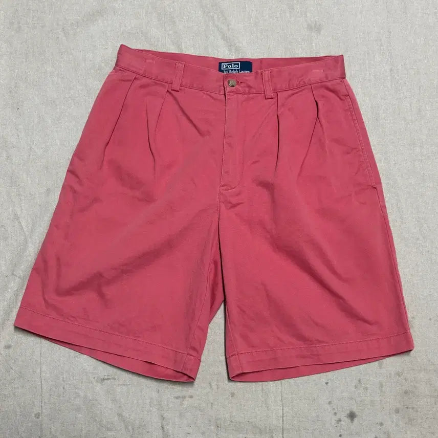 [BUNJANG] Polo Ralph Lauren 90s Two-Tuck Pink Chino Shorts Size 29 / 폴로랄프로렌 90s 투턱 핑크 치노 반바지 29