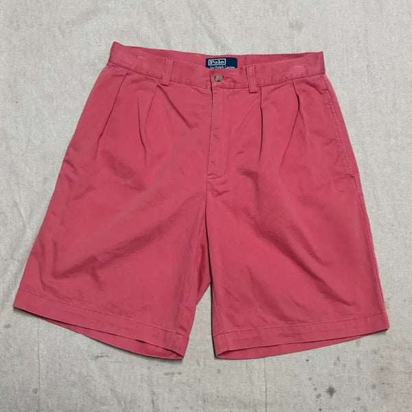 [BUNJANG] Polo Ralph Lauren 90s Two-Tuck Pink Chino Shorts Size 29 / 폴로랄프로렌 90s 투턱 핑크 치노 반바지 29