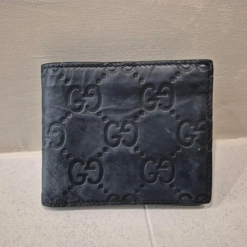 [BUNJANG] Gucci Original Shima Leather GG Embossed Bifold Wallet / 구찌 정품 시마 반지갑 판매합니다
