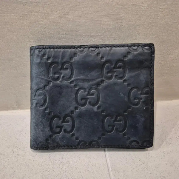 [BUNJANG] Gucci Original Shima Leather GG Embossed Bifold Wallet / 구찌 정품 시마 반지갑 판매합니다