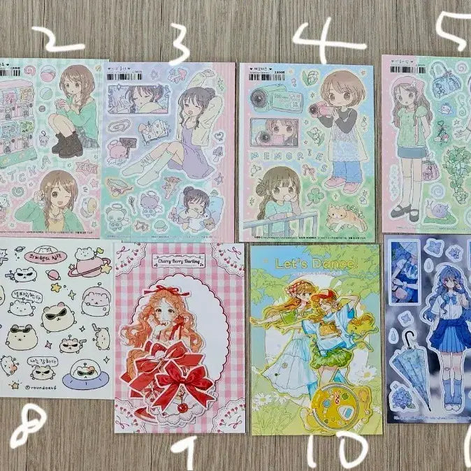 [BUNJANG] Various Brands Sticker Set (Laridayz, Rayeon Fancy, Roundwoof, Lalang) / [스티커 판매] 라연팬시, 랄랑, 라운드우프, 라리데이즈