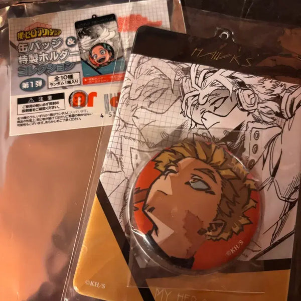 [BUNJANG] My Hero Academia Hawks Jump Shop Original Art Can Badge Keychain / 히로아카 호크스 점프샵 원화 캔뱃지 키홀더