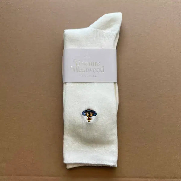 [BUNJANG] Vivienne Westwood Ivory Mid-Calf Knit Socks (New) / 비비안웨스트 아이보리 니트삭스 중목 새제품