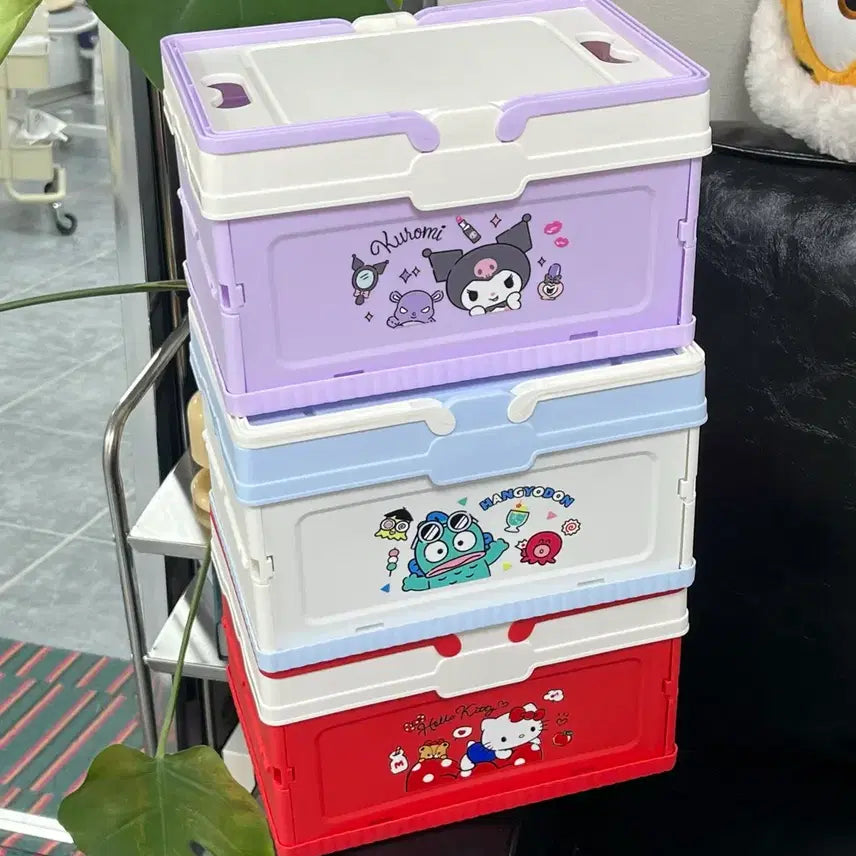 [BUNJANG] Sanrio Folding Storage Box Set (3 Types) / 산리오 접이식 수납함 3종 세트(개당금액)