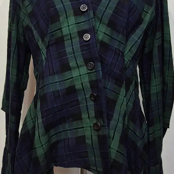 [BUNJANG] Lucky Chouette Checked Blouse / 럭키슈에뜨 체크 블라우스 38