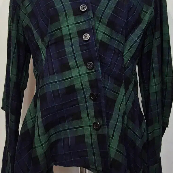 [BUNJANG] Lucky Chouette Checked Blouse / 럭키슈에뜨 체크 블라우스 38