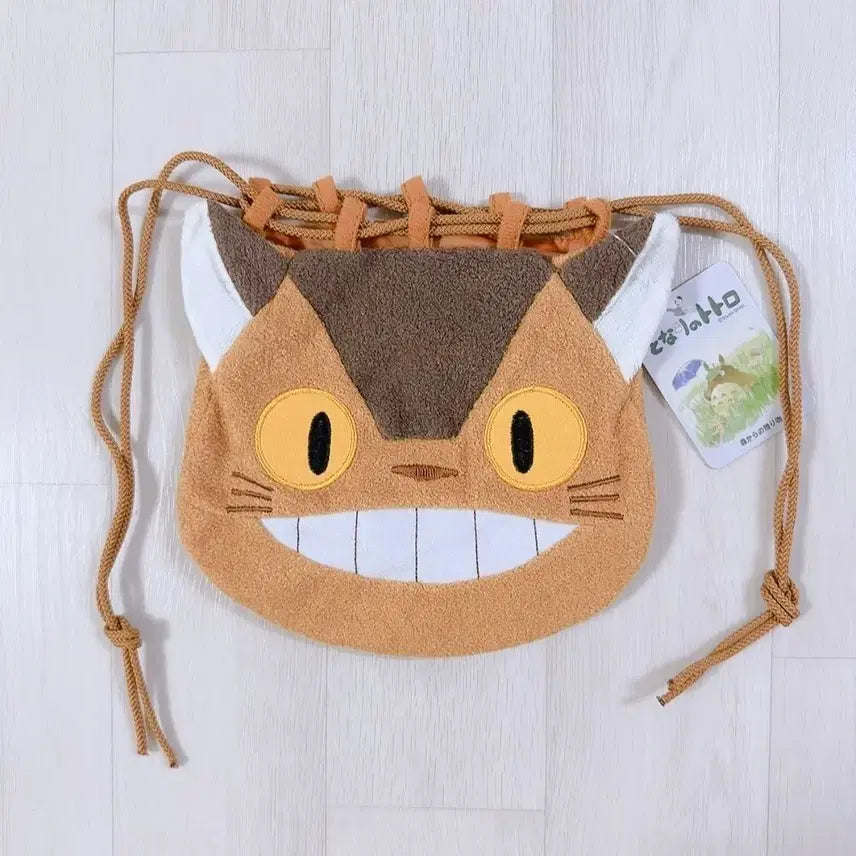 [BUNJANG] Ghibli My Neighbor Totoro Nekobus Face Drawstring Pouch / 지브리 토토로 네코버스 얼굴 복조리파우치 / 일본택 / 새상품
