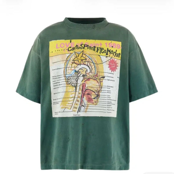 [BUNJANG] Saint Michael x CPFM Love of Saint Green T-Shirt / [XL,XXL] 세인트 미카엘 x CPFM Love of saint 그린