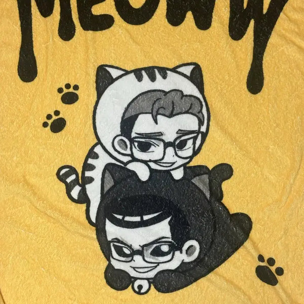 [BUNJANG] Lookism Park Moo-jin & Kim Soong-chun Cat Blanket / 외모지상주의 준구 종건 고양이 담요