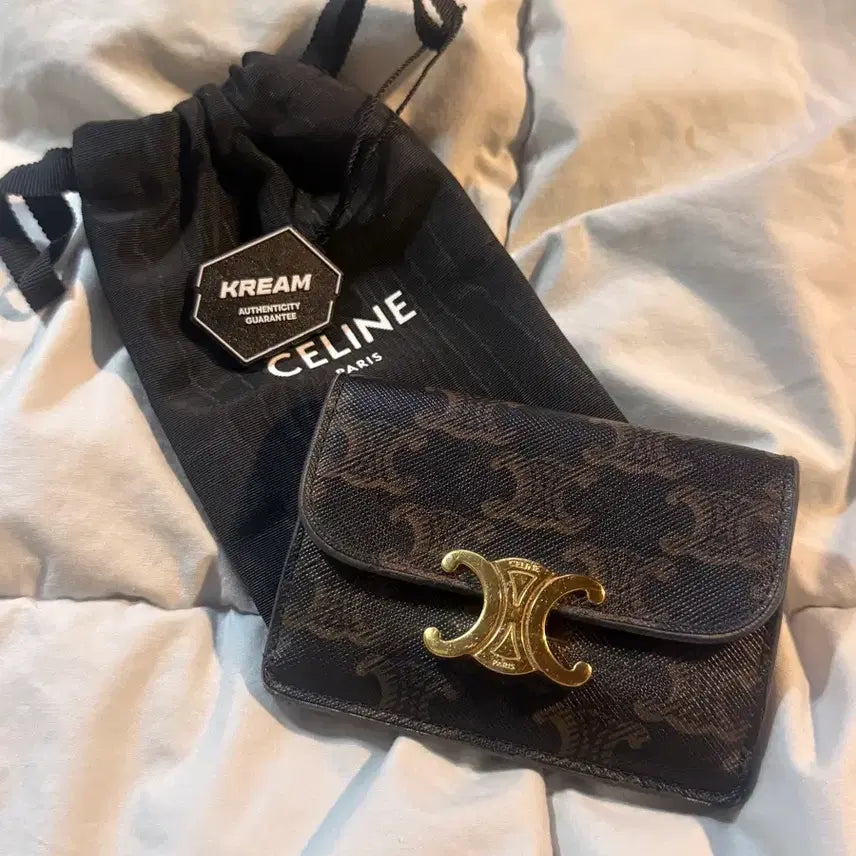 [BUNJANG] Celine Triomphe Card Holder Tan / (크림정품) 셀린느 트리옹프 카드지갑 탠