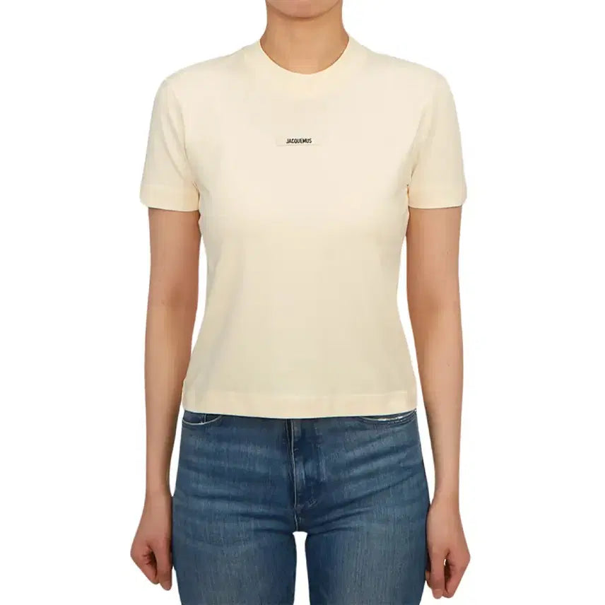 [BUNJANG] Jacquemus Cropped T-Shirt Yellow S / 자크뮈스 크롭 반팔티 옐로우 S