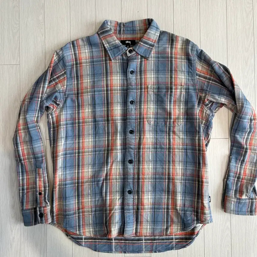 [BUNJANG] Stussy Dan Plaid Flannel Shirt Blue S / 스투시 단 플레이드 셔츠 블루 S