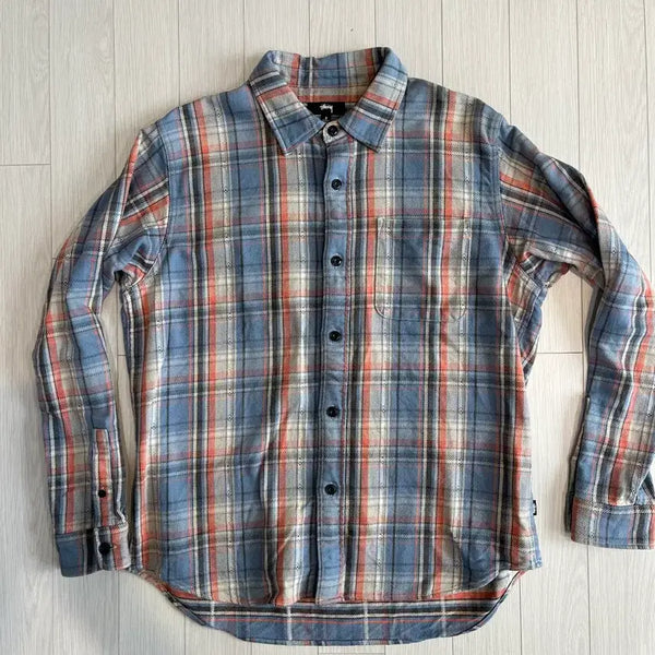 [BUNJANG] Stussy Dan Plaid Flannel Shirt Blue S / 스투시 단 플레이드 셔츠 블루 S