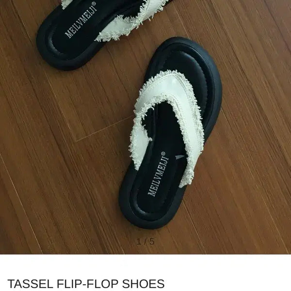 [BUNJANG] Tassel Flip-Flop Sandals / 태슬쪼리플리플랍슈즈