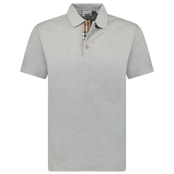 [BUNJANG] Burberry Check Collar Short Sleeve Polo Shirt Grey M / 버버리 체크 카라 반팔 폴로셔츠 그레이 M 공용가능