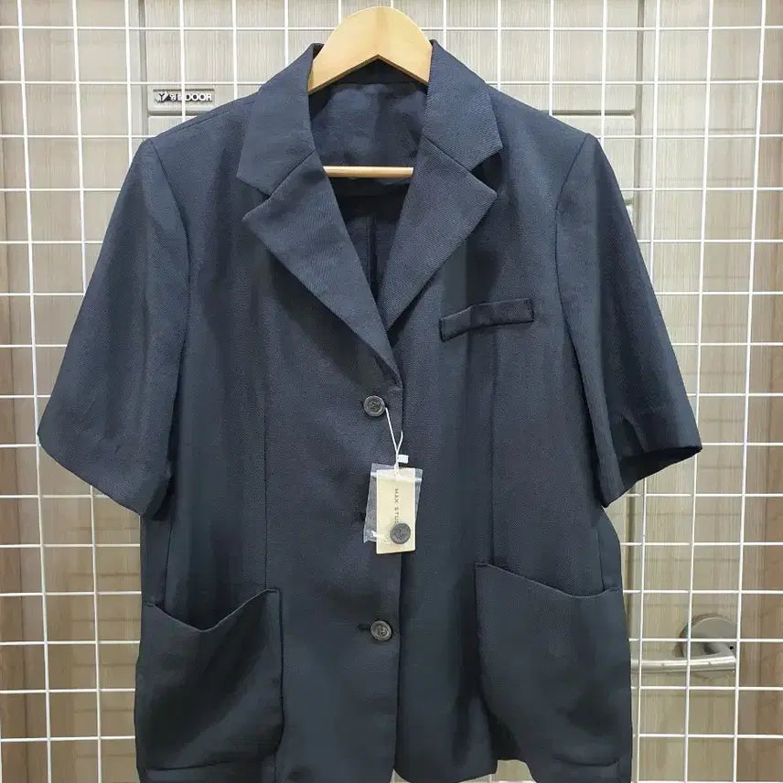[BUNJANG] MACK ST. Short Sleeve Jacket Navy / 맥 스튜디오 반팔 자켓 네이비