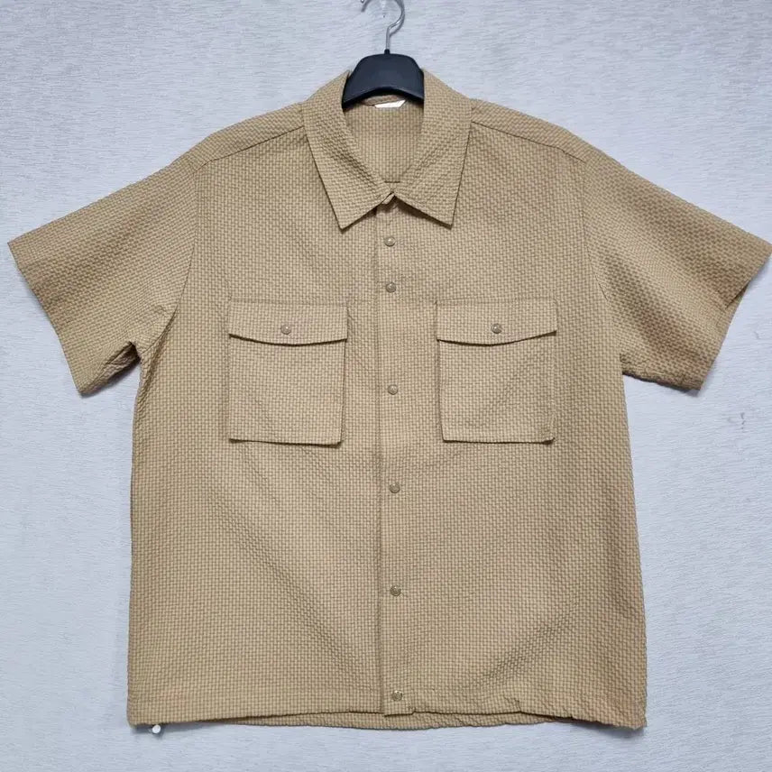 [BUNJANG] DECOROSO Seersucker Textured Shirt Beige Men's 100 / 데꼬로소 시어서커 덱스처 남방 남자100사이즈ㅡ0429ㅇㅇ