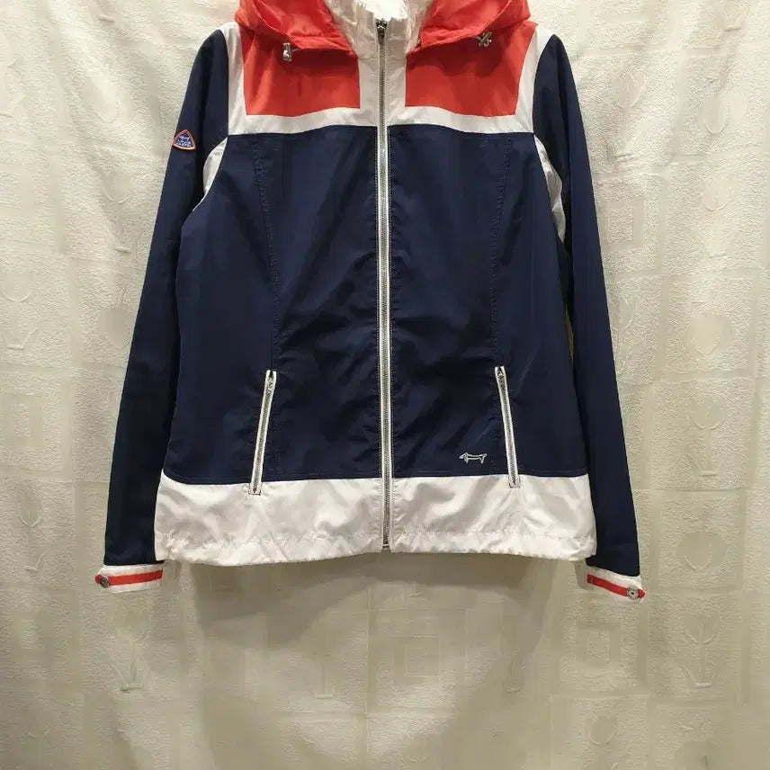 [BUNJANG] Louis Castel Windbreaker Jacket Navy/Red / 루이까스텔 바람막이 자켓 95~100 네이비/레드
