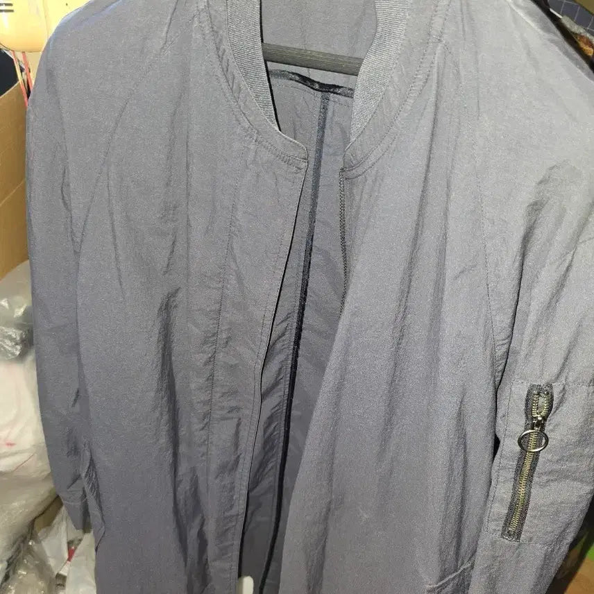 [BUNJANG] Arte Long MA-1 Bomber Jacket Navy / 아르테 롱 항공 점퍼 네이비