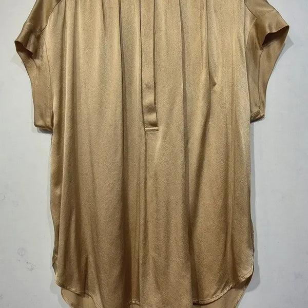 [BUNJANG] Vince 100% Silk Gold Blouse / 빈스 실크100% 골드 블라우스