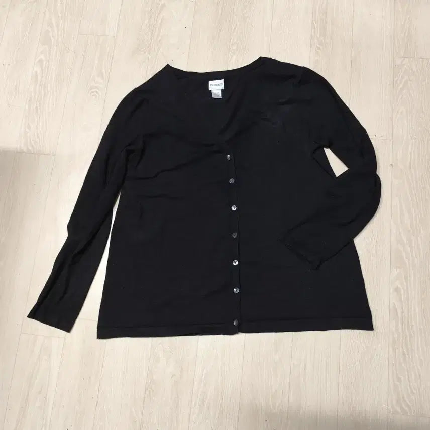 [BUNJANG] CHICO'S Black V-Neck Button Cardigan Size 2 / CHICO'S 블랙 가디건 사이즈 2