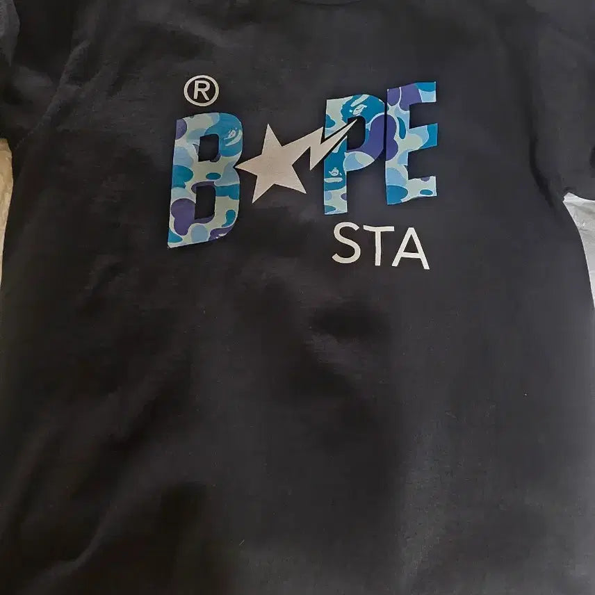 [BUNJANG] BAPE BAPE STA Camo T-Shirt Black L / 베이프 반팔 베이프스타 카모 티셔츠 블랙 L