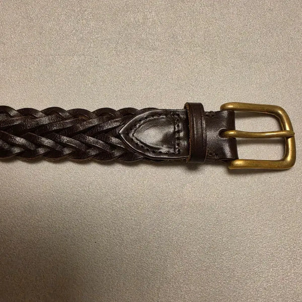[BUNJANG] Drakes Weaving Belt Brown L / 드레익스 위빙 브라운 벨트 L