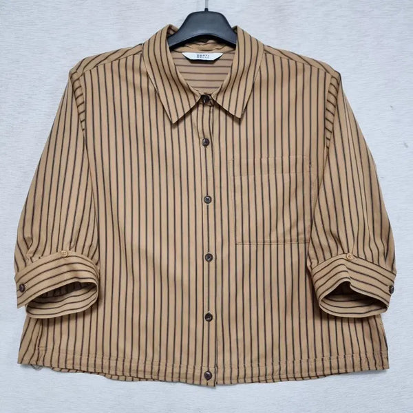 [BUNJANG] Vestiblly Summer Oversized Striped Shirt / 베스띠벨리 여름 오버핏 남방 여자66사이즈ㅡ0429ㅁㅁ